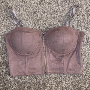 Charlotte Russe Bombshell Corset Crop Top